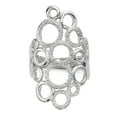thumbnail image 4 of White Sterling Silver Ring Band Fashion Textured Back Flat, 4 of 4