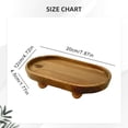thumbnail image 2 of Wood Riser Tray Soap, Wood Pedestal Stand Kitchen Soap Tray Farmhouse Wooden Riser Stand for Kitchen Bathroom Counter Table Decor Plant Candle Vases Display (Brown, 7.87 x 4.72 x 1.77 inch), 2 of 8