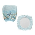 thumbnail image 3 of HELLHERO Sea Turtle Print Computer Office Chair Cover, Universal Office Chair Covers, Washable Rotating Chairs Slipcover, Blue, 3 of 7