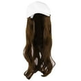 thumbnail image 2 of Peluca de sombrero ANGGREK Extensión de cabello Gorra de Béisbol Blanca Larga y Rizada, 2 of 8
