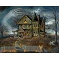 thumbnail image 2 of Manning, Ruane 24x20 Black Ornate Wood Framed with Double Matting Museum Art Print Titled - Haunted House, 2 of 4
