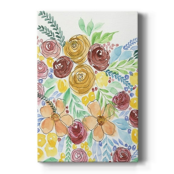 Flower Carousel I Premium Gallery Wrapped Canvas - Ready to Hang
