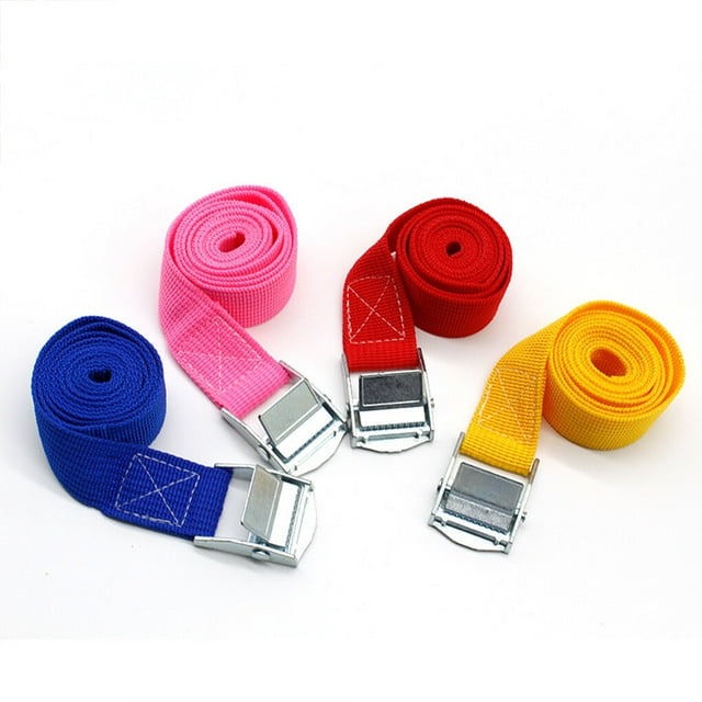 facefd Sangle de Laisse Attache à Cliquet Corde de Cargo Polyester Multicolore Livre de Résistance à l'Usure Boucle Antirouille Câble de Bagage Vert