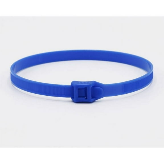 14" 120 LB Low Profile In-Line Cable Ties (100/bag) - Brilliant Blue
