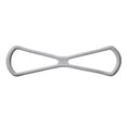 thumbnail image 2 of Linnome Figure eight Elastic Band Exercise Bands for Women TPE Material for Back Training Strength Workout Portable Elastic Pull Rope Gray, 2 of 9