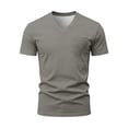 thumbnail image 3 of NinXxx Men's Short Sleeve Pocket Crew Neck Casual Outdoor Tee Grey XXL, 3 of 7