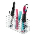 thumbnail image 3 of iDesign Cabinet Door Hair Styling Tool Organizer, 3 Compartments, Clear, 3 of 5