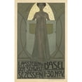 thumbnail image 2 of Eduard Renggli 17x24 Black Ornate Framed Double Matted Museum Art Print Titled: 1. Exhibition of Switzerland. Sezession, Basel, 1-30. Nov., Kunsthalle (1906), 2 of 5