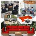thumbnail image 6 of 14 Pieces Outdoor Replacement Sectional Cushions Set, Waterproof patio furniture cushions For Outdoor Furniture, 4in thick outdoor couch cushions For 6 Seat（Coffee color）, 6 of 6