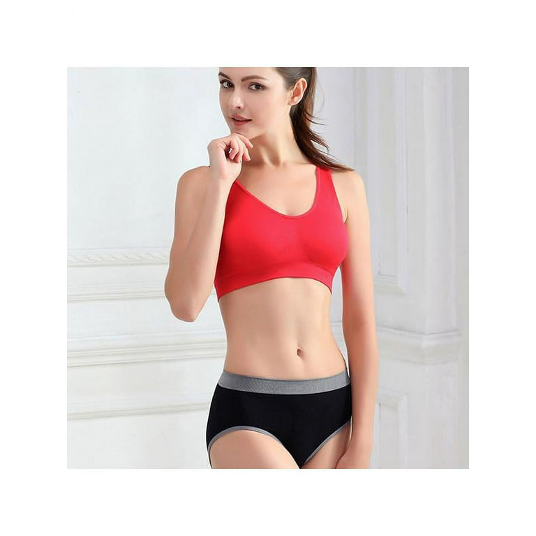 Women Seamless Strap Sleep Bra Crop Top Vest Tops Breathable