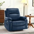 thumbnail image 2 of MCombo 27.2'' Extra Wide Seat Power Lift Recliner Chair with Massage and Heat for Short People, Faux Leather R7410 (Navy Blue, Wide), 2 of 10