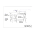 thumbnail image 4 of Pemberly Row Contemporary 47-inch Writing Desk in Washed Gray, 4 of 6