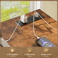 thumbnail image 3 of Enhomee 10 Drawers Dresser for Bedroom with Hanging Rack Storage Cabinet with Led Lights & Charging Station, Rustic Brown, 3 of 9
