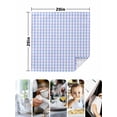 thumbnail image 4 of Blue Grid Cloth Napkins Set of 8 Reusable Dinner Napkins, Checkered Plaid Gingham Lattice Trellis Print Cocktail Napkin Washable Table Napkins for Wedding/Holiday Party/Baby Shower 20"x20", 4 of 7