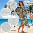 thumbnail image 7 of DISNIMO Kaftan Dress for Women Camouflage Hunting Print V Neck Batwing Sleeve Caftan Dresses Summer Beach Coverups Loose Fit Swimsuit Cover Ups, 7 of 7