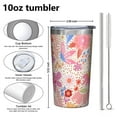 thumbnail image 4 of Pioneer Flower 10oz Tumblers Stainless Steel Tumbler with Lid and Straw,Vacuum Insulated Double Wall Travel Tumbler Cups with Cleaning Brush for Coffee, Tea, 4 of 4