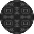 thumbnail image 1 of Ahgly Company Indoor Round Patterned Midnight Gray Area Rugs, 8' Round, 1 of 6