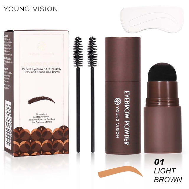 Fiudx Kit para Cejas, Incluye 10 Plantillas Reutilizables, Lápiz de Cejas Colorido de Larga Duración, Polvo para Cejas con Efecto Maquillaje Natural, Multiusos, Regalo Ideal para Amigos y Familiares.