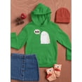 thumbnail image 3 of Boo. Retro Style Cute Ghost Hoodie Juniors -Image by Shutterstock,  x-Large, 3 of 4