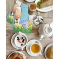 thumbnail image 4 of Easter Bunny Kitchen Dish Towels for Drying Dishes Set of 3, Colorful Eggs Spring Grass Purple Blue Wooden Waffle Weave Microfiber Hand Tea Bathroom Towels Quick Dry & Absorbent Towel 15.7x23.6, 4 of 7
