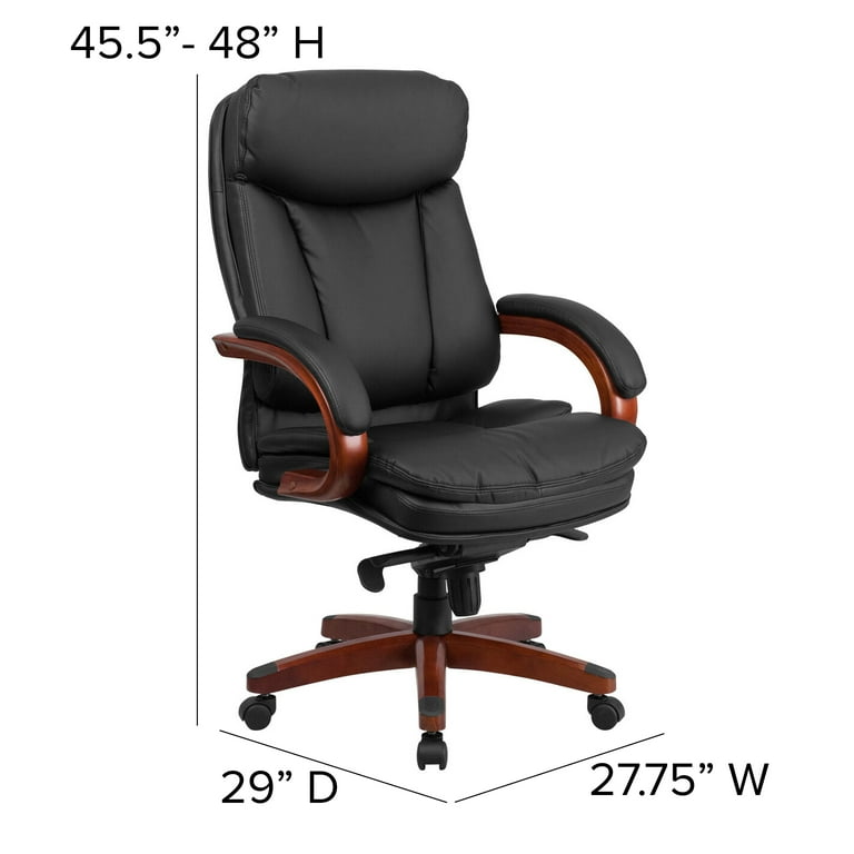 Flash Furniture High Back Black LeatherSoft Executive Ergonomic