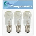 thumbnail image 1 of 3-Pack WE05X20431 Dryer Light Bulb Replacement for General Electric DCXR463EA0AA Dryer - Compatible with WE4M305 Dryer Drum Light Bulb, 1 of 3