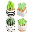 thumbnail image 1 of Shisuyan 4Pcs Tiny Potted Plants Micro Landscape Potted Plants Assorted Color for Gift, 1 of 9