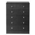 thumbnail image 3 of Tcbosik 6-Drawer Dresser, Chest of Drawers, Closet Storage Organizer for Bedroom, Living Room, Black, 3 of 10