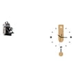 thumbnail image 1 of Estatua de cámara de resina y reloj de pared acrílico con números , decoración silenciosa para armarios, bares, hogares y salas de esta, 1 of 8