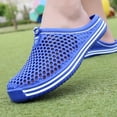 thumbnail image 2 of Mens Slippers,Couples Solid Color Bag Toe Breathable Non- Slippers for Outdoor Indoor,Slippers for Men,Blue,9, 2 of 9