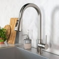 thumbnail image 6 of 1pc Kitchen Faucet with Pull Down Sprayer, Brushed Nickel High Arc Single Handle Kitchen Sink Faucet, Stainless Steel Commercial Modern Rv Faucets, 6 of 14
