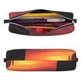 thumbnail image 2 of Fotbe Sunset Western Desert Cowboy Pattern Leather Pencil Case, Pencil Pouch with Durable Zipper, Compact and Stylish Organizer for Stationery, Art Supplies, Travel Essentials, 2 of 7