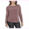Ellen Tracy Bordeaux Tweed Knit Pullover Sweater M/Bordeaux Tweed