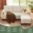 thumbnail image 5 of Soscana Convertible Sectional Sofa & Accent Chair,3 Seat L Shaped Couch with Reversible Storage Ottoman&Side Pockets, for Living Room Office Apartment Apt, 5 of 8