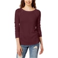 thumbnail image 1 of Camiseta básica de Manga larga para mujer Lucky Brand roja mediana, 1 of 1