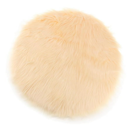 

Round Fluffy Faux Fur Car Stool Seat Cushion Bedroom Baby Mat Pad