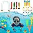 thumbnail image 1 of Aodebiao Diving Toys for Kids Pool, Underwater Swim Training Games, Sinking Floating Rings Torpedoes, Snorkeling Pool Treasure Hunt Fun, Swimming Party Gifts, 1 of 5