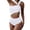 White, variant on Women's One Piece Bikini Swimsuit Strapless Hollow Out Solid Color One Shoulder High Waisted for Beach Vacation,Black,L