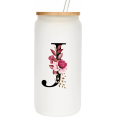 thumbnail image 1 of Regalos personalizados para mujeres, vaso de vidrio esmerilado con monograma, pajita y tapa, linda taza personalizada, vasos de café helado con iniciales personalizadas, taza personalizable,, 1 of 7