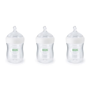 NUK Simply Natural Baby Bottle 5oz, Slow Flow, 3-Pack