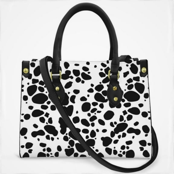 Dalmatian Print Cross Body Bags For Women Small Leather Female Handbags Fashion Top-Handle Totes