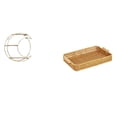 thumbnail image 1 of Estante de pared multifuncional moderno y cesta de frutas tejida, ideal para exhibir objetos coleccionables, trofeos, aperitivos y pan., 1 of 8