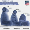 thumbnail image 2 of Husband Pillow Dark Blue, Standard+ Original Reading Pillow in Bed Rest Chair, Shredded Memory Foam Large Lounge Cushion Adult Backrest w/ Arms, Comfy Back Support for Sit Sitting Up, Removable Cover, 2 of 9