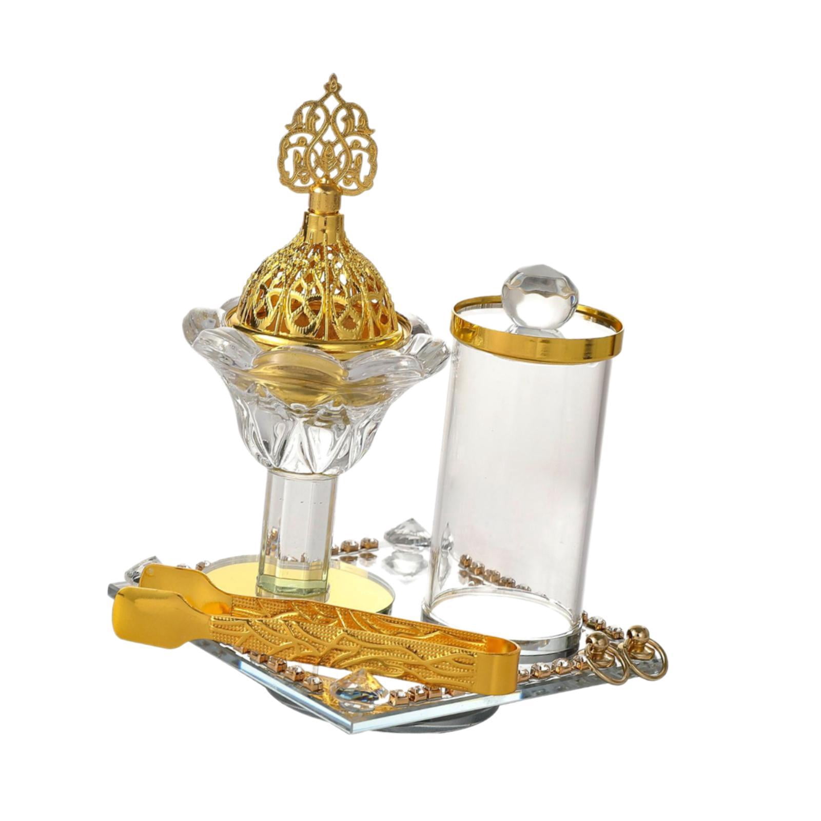 CarpNettore Arabian Incense Burner Gold Incense Holder Decorative Home Decor with Clip Party