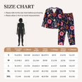 thumbnail image 4 of Honeii Dancing Skeletons Floral Garden print Women's Pajama Sets Long Sleeve Button Down Sleepwear Nightwear Soft Pjs Lounge Sets-Large, 4 of 7
