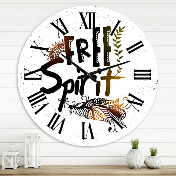 Designart 1 in Quartz Bohemian Wall Clock