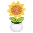 thumbnail image 6 of WEUVEB Artificial Crochet Sunflower Woolen Yarn Desk Decoration 1Pack, 6 of 8