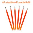 thumbnail image 1 of Erasable Gel Pen 0.7mm 0.5mm Bullet Tip Blue Black Red Color Ink Refill Rods Writing Drawing Painting Washable Handle 6Pcs Orange Ink 0.5mm, 1 of 6