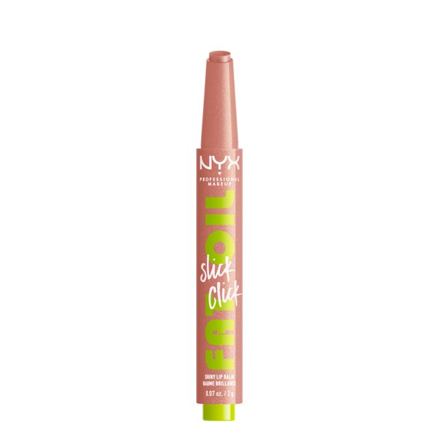 NYX Professional Makeup, Fat Oil Slick Click, Lip Balm in a Stick, Infused with Nourishing Oils, High Shine Finish - Double Tap (Raspberry Pink)