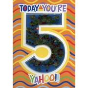 Paper House Productions Today You're 5 Confetti Shaker 3D Age 5 / 5th Birthday Card